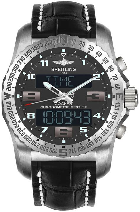 breitling professional cockpit grey dial men& 39|Breitling Professional Cockpit Grey Dial Men's Watch EB5010B1 .